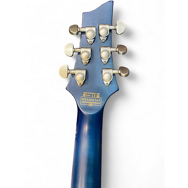 Used Schecter Guitar Research C1 Platinum SEE-THRU MIDNIGHT BLUE Solid Body Electric Guitar