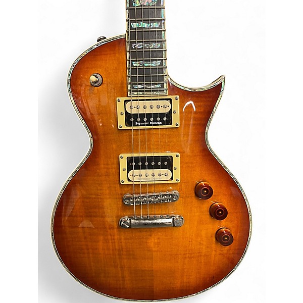 Used ESP LTD EC1000 Deluxe Brown Sunburst Solid Body Electric Guitar