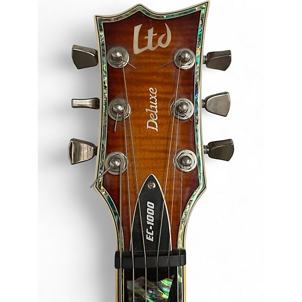 Used ESP LTD EC1000 Deluxe Brown Sunburst Solid Body Electric Guitar