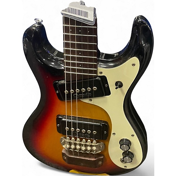 Used Mosrite Mini Ventures 2 Tone Sunburst Solid Body Electric Guitar