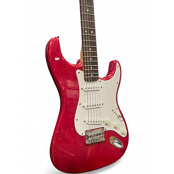 Used Squier Standard Stratocaster Candy Apple Red Solid Body Electric Guitar