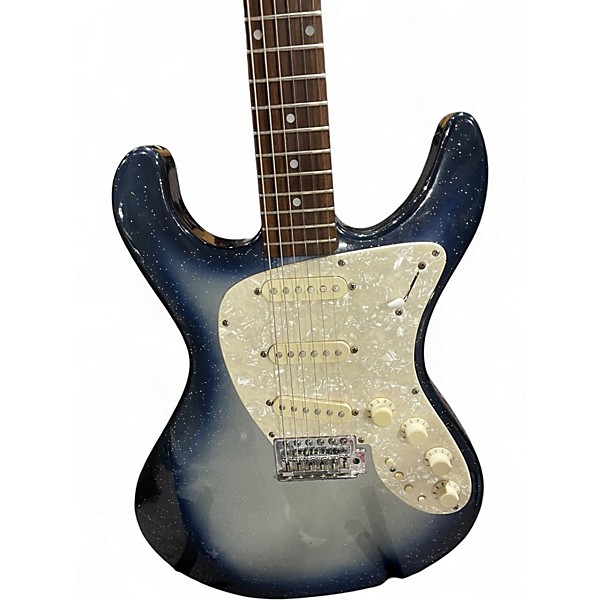 Used Danelectro Danoblaster Blue Burst Sparkle Solid Body Electric Guitar