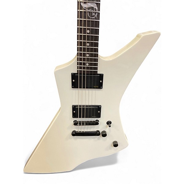 Used ESP LTD James Hetfield Snakebyte Snow White Solid Body Electric Guitar