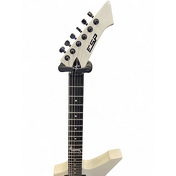 Used ESP LTD James Hetfield Snakebyte Snow White Solid Body Electric Guitar
