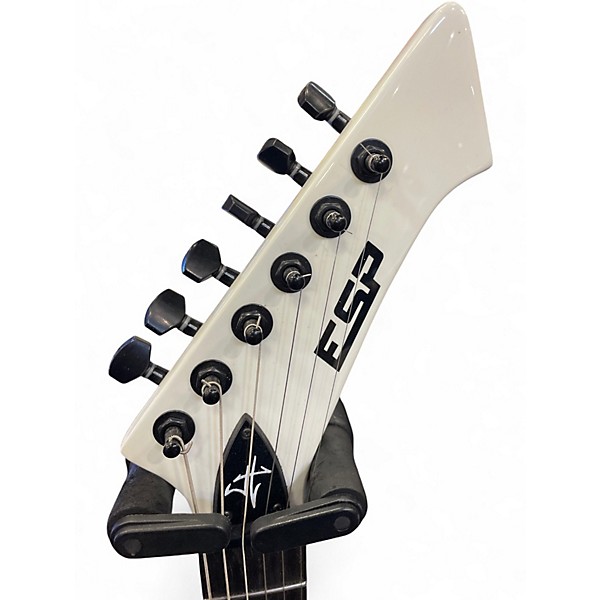 Used ESP LTD James Hetfield Snakebyte Snow White Solid Body Electric Guitar