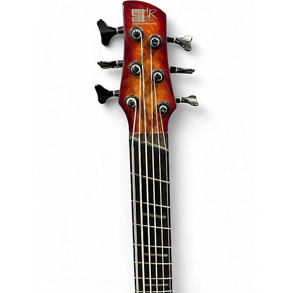 Used Ibanez SRMS806 Amber Electric Bass Guitar