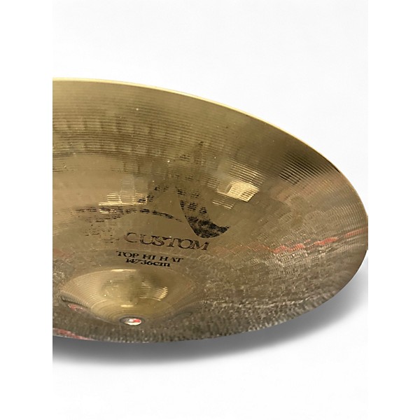 Used Zildjian 14in A Custom Hi Hat Pair Cymbal