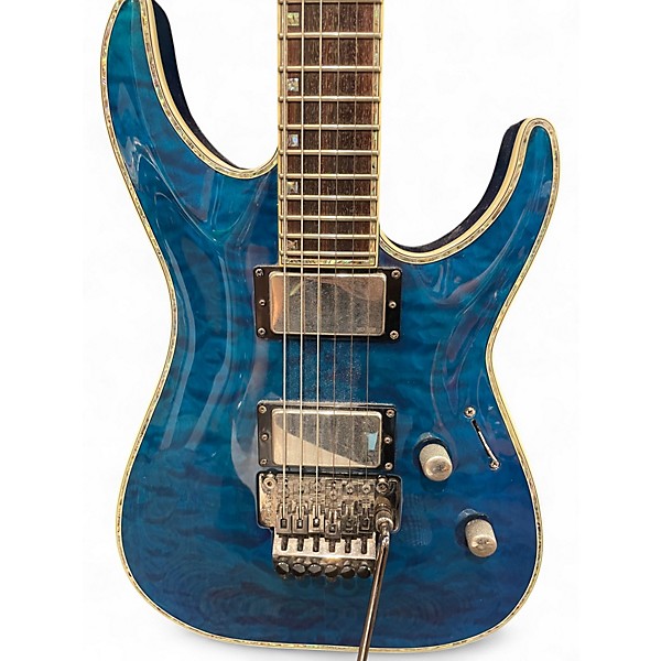 Used ESP LTD MH1000 Deluxe blue Solid Body Electric Guitar