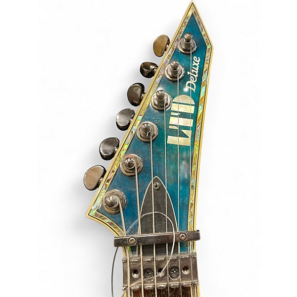 Used ESP LTD MH1000 Deluxe blue Solid Body Electric Guitar