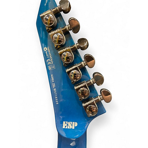 Used ESP LTD MH1000 Deluxe blue Solid Body Electric Guitar