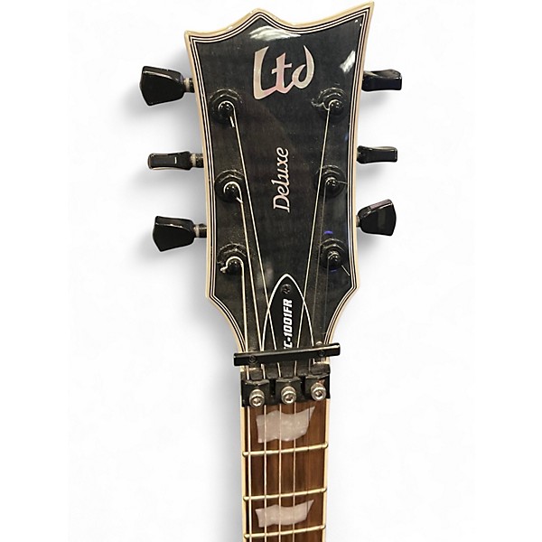 Used ESP EC-1001FR BLACK FLAME Solid Body Electric Guitar