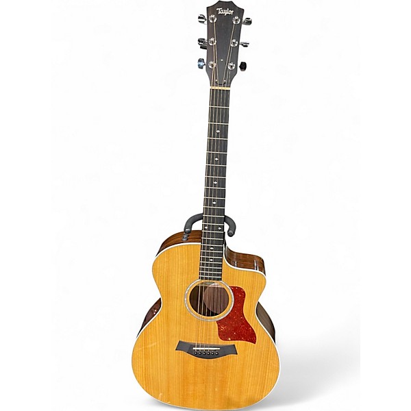 Used Taylor 214CE Deluxe Natural Acoustic Electric Guitar