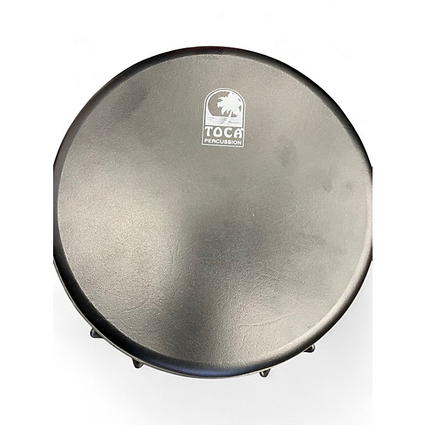 Used Toca Freestlyle Mechanically Tuned Djembe 14 in Black Mamba Djembe