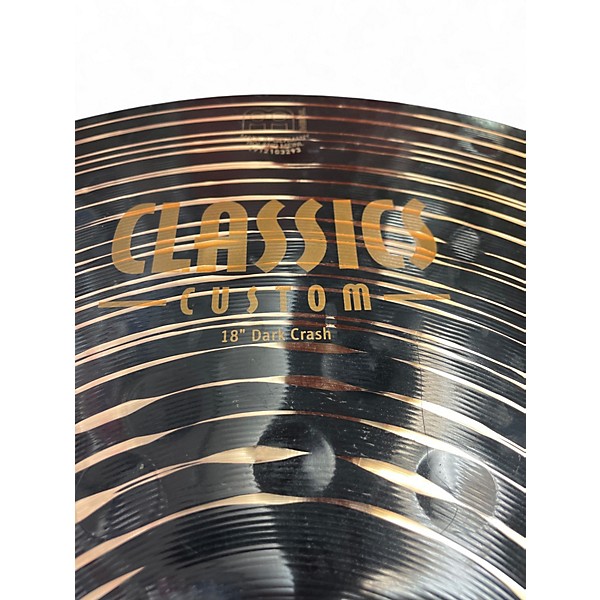 Used Meinl  18in Classics Custom Dark Crash Cymbal