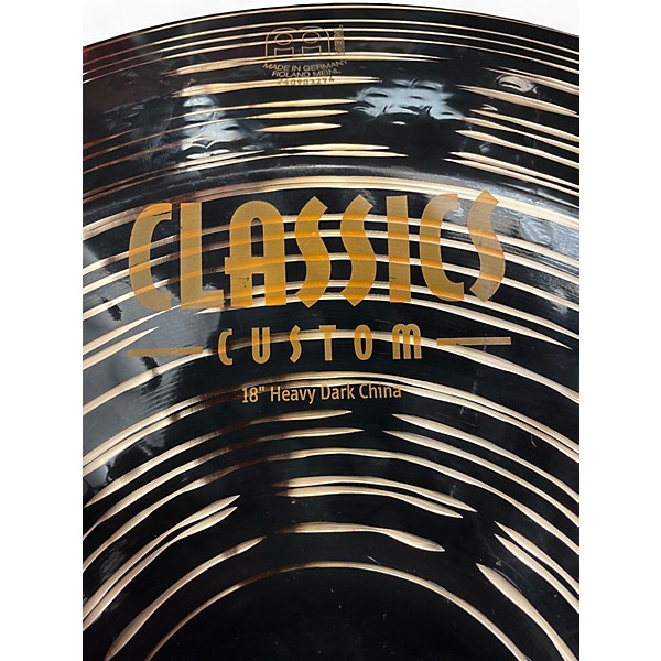 Used MEINL 18in Classics Custom Heavy Dark China Cymbal