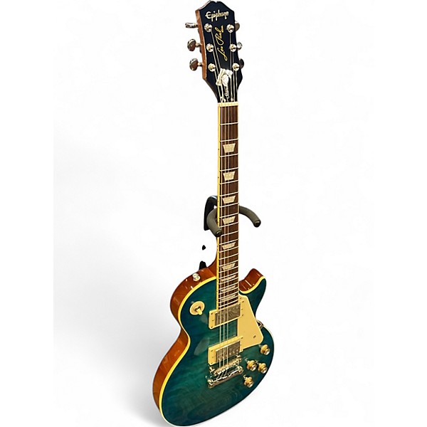 Used Epiphone Les Paul Standard 60'S Ocean Water Perimeter Solid Body Electric Guitar