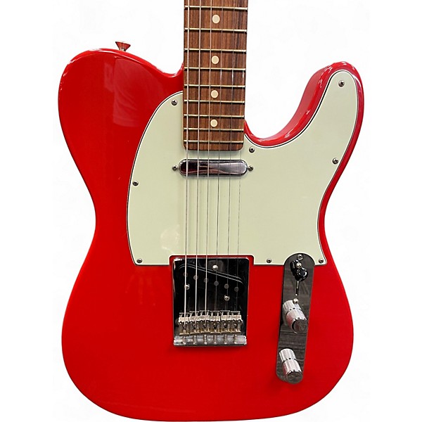 Used Fender Player Telecaster Red Solid Body Electric Guitar