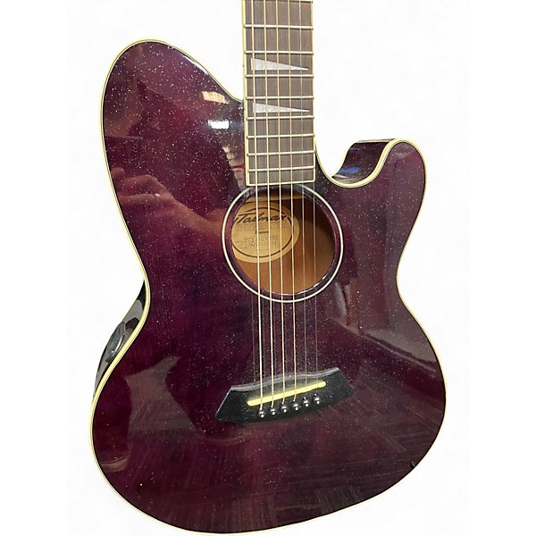 Used Ibanez TCY15 TALMAN Purple Acoustic Electric Guitar