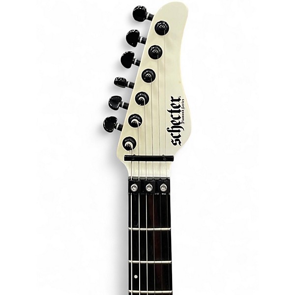 Used Schecter Guitar Research Diamond Series PT Arctic White Solid Body Electric Guitar