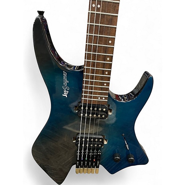 Used Leo Jaymz HEADLESS AQUA BURST Solid Body Electric Guitar