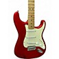 Used 2000s Fender Standard Stratocaster Chrome Red Solid Body Electric Guitar