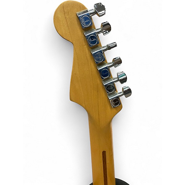 Used 2000s Fender Standard Stratocaster Chrome Red Solid Body Electric Guitar