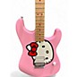 Used Squier Hello Kitty Stratocaster Single Hum Pink With Kitty Pickguard Pink Solid Body Electric Guitar