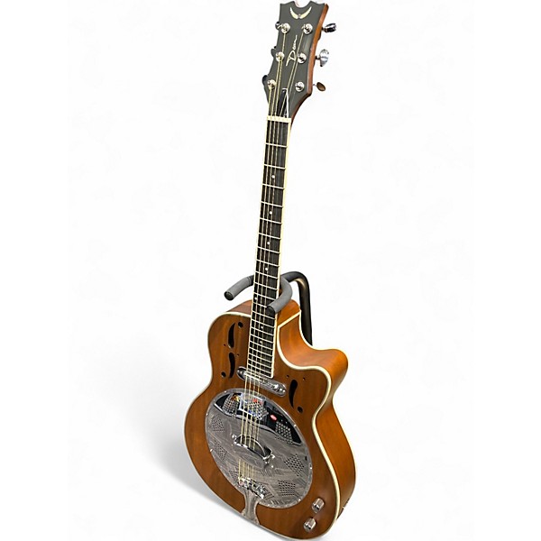 Used Dean RESONATOR SINGLE CUTAWAY Natural Acoustic Electric Guitar