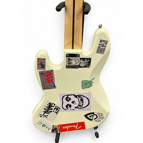 Used Squier Affinity Jazz Bass V 5 String Olympic White Electric Bass Guitar