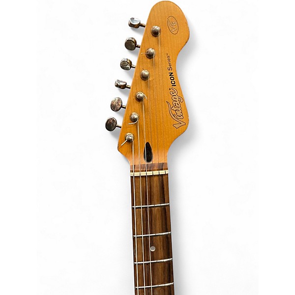 Used Vintage V6HMR Icon Series HSS Vintage Sunburst Solid Body Electric Guitar