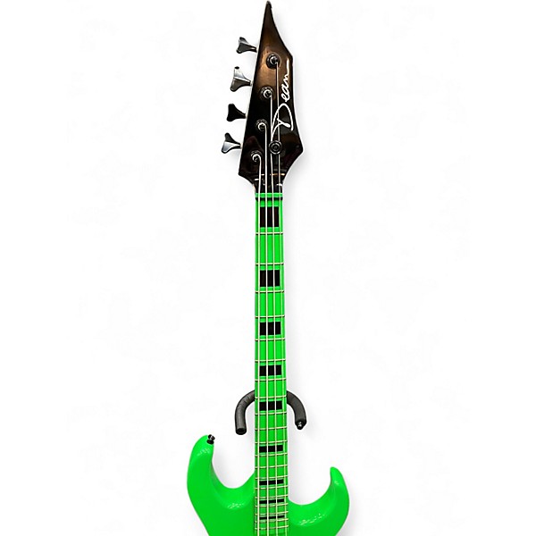 Used Dean Custom Zone 4-String Green Electric Bass Guitar