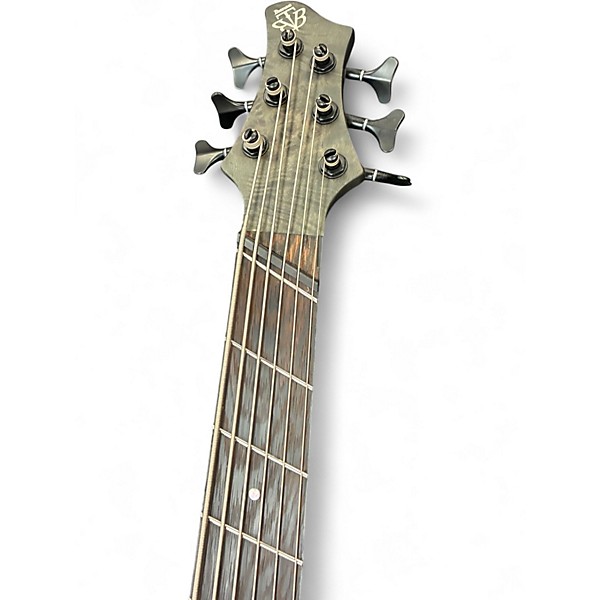 Used Ibanez BTB806MSTGF Transparent Gray Electric Bass Guitar