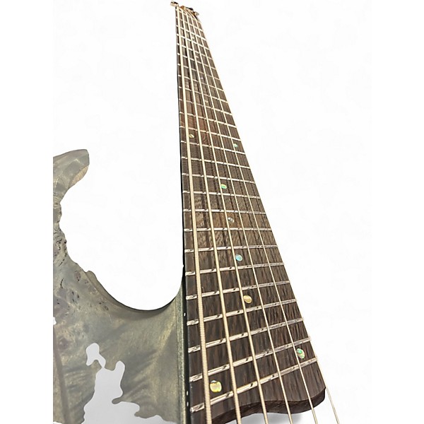 Used Ibanez BTB806MSTGF Transparent Gray Electric Bass Guitar