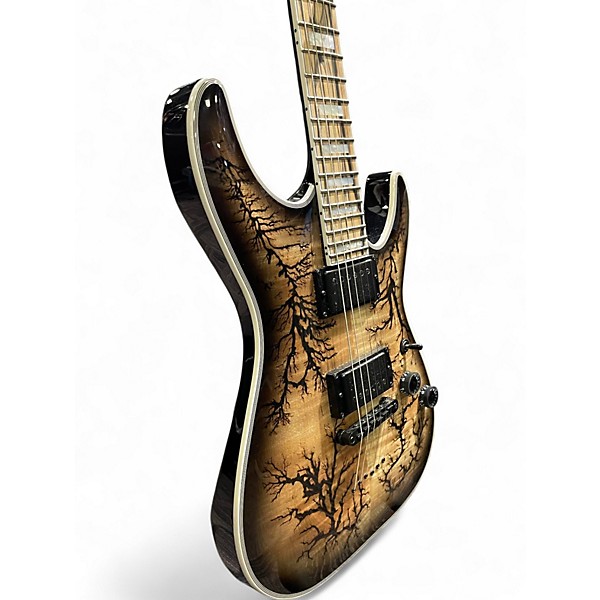 Used 2025 Schecter Guitar Research C-1 Electro Resin Natural w/ Black Burst Solid Body Electric Guitar