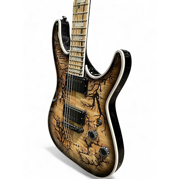 Used 2025 Schecter Guitar Research C-1 Electro Resin Natural w/ Black Burst Solid Body Electric Guitar