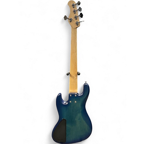Used Sadowsky Guitars MetroLine 21-fret Vintage J/J Bass, Swamp Ash Body Ocean Blue Transparent Electric Bass Guitar