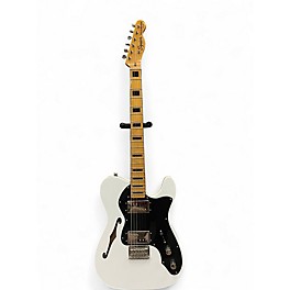 Used Squier Classic Vibe Telecaster Thinline Left Handed Alpine White Hollow Body Electric Guitar