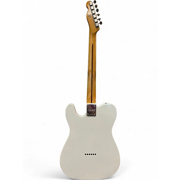 Used Squier Classic Vibe Telecaster Thinline Left Handed Alpine White Hollow Body Electric Guitar