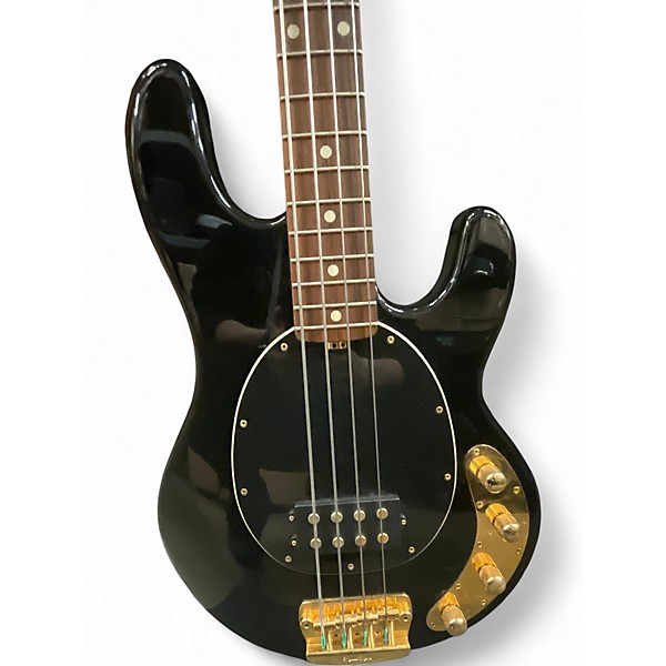 Used 2006 Ernie Ball Music Man Stingray 4 String Black and Gold Electric Bass Guitar