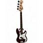 Used Squier Affinity Jazz Bass Candy Apple Red Electric Bass Guitar thumbnail