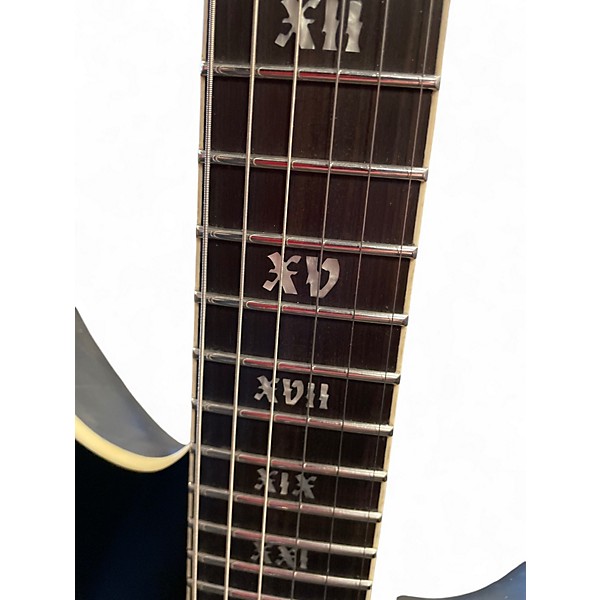 Used Schecter Guitar Research ELITE EVIL TWIN Black Solid Body Electric Guitar