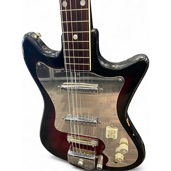 Vintage 1960s St George Electric Guitar Dark Cherry Burst Solid Body Electric Guitar