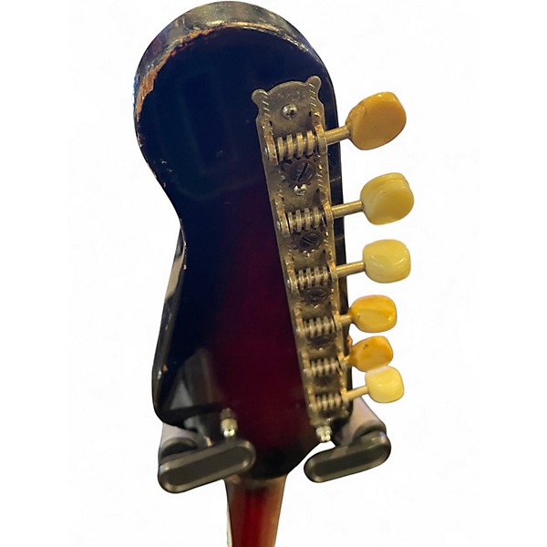 Vintage 1960s St George Electric Guitar Dark Cherry Burst Solid Body Electric Guitar