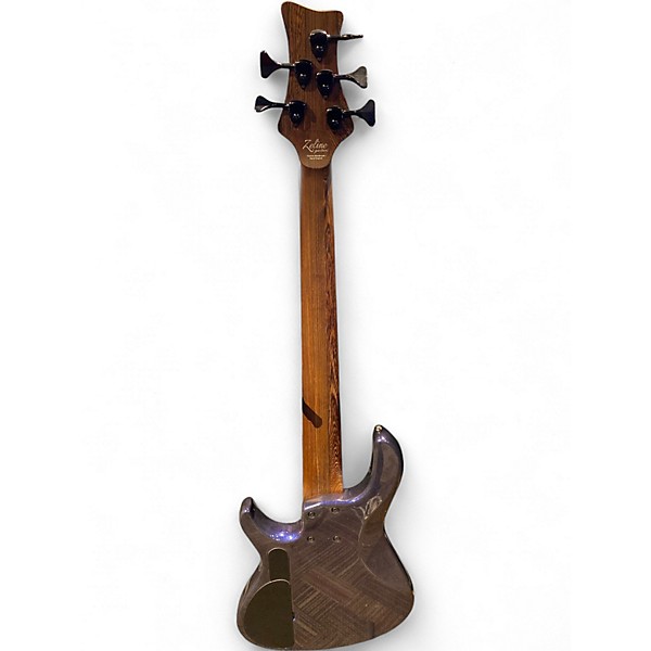Used Zeline Gotten 5 Purple Sparkle Electric Bass Guitar