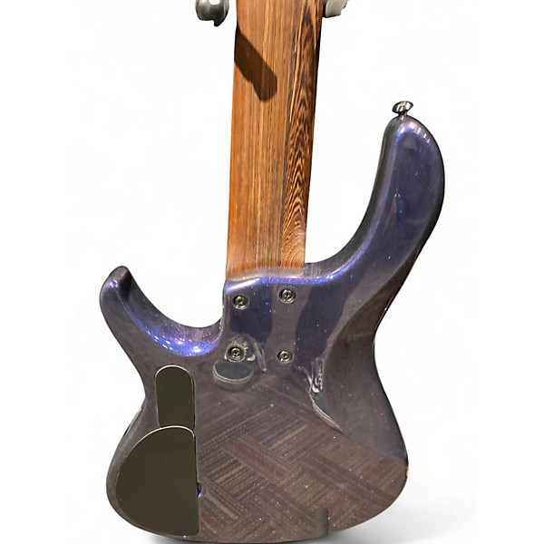 Used Zeline Gotten 5 Purple Sparkle Electric Bass Guitar