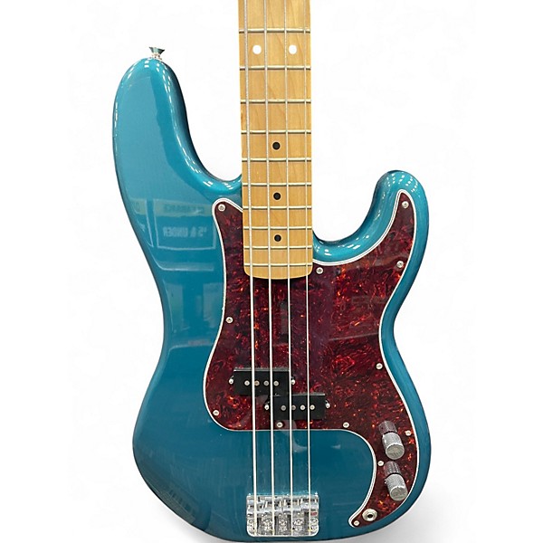Used 2021 Fender Player Precision Bass Ocean Turquoise Electric Bass Guitar
