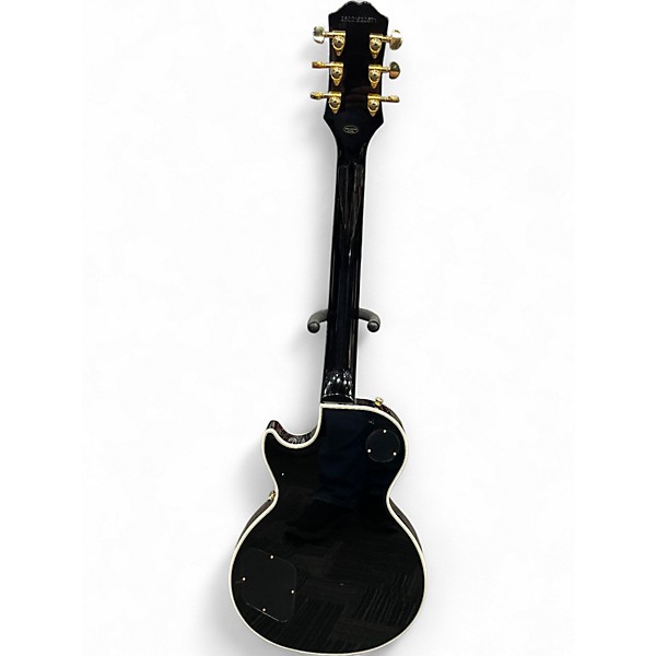 Used Epiphone Les Paul Custom Black and Silver Solid Body Electric Guitar