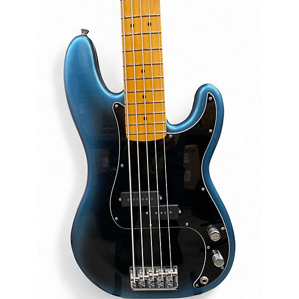 Used Fender American Professional II Precision Bass 5 STRING Blue Burst Electric Bass Guitar