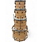Vintage 1970s Ludwig 4 Piece BUTCHER BLOCK Natural Drum Kit