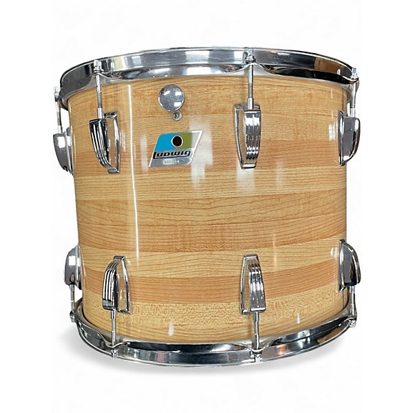 Vintage 1970s Ludwig 4 Piece BUTCHER BLOCK Natural Drum Kit